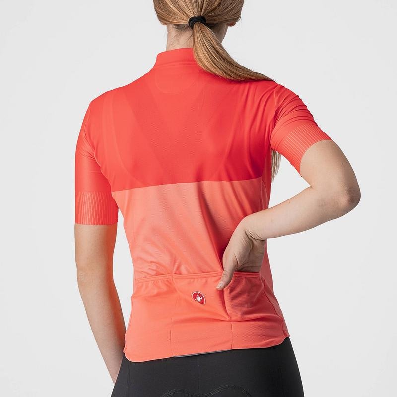 Castelli Velocissima Women's Jersey Coral Flash/Brilliant Pink