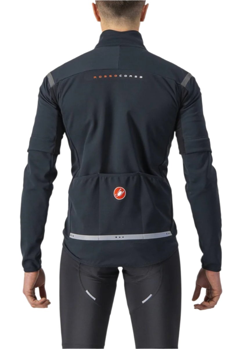 CASTELLI PERFETTO RoS 2 CONVERTIBLE JACKET LIGHT BLACK/BLACK REFLEX BACK