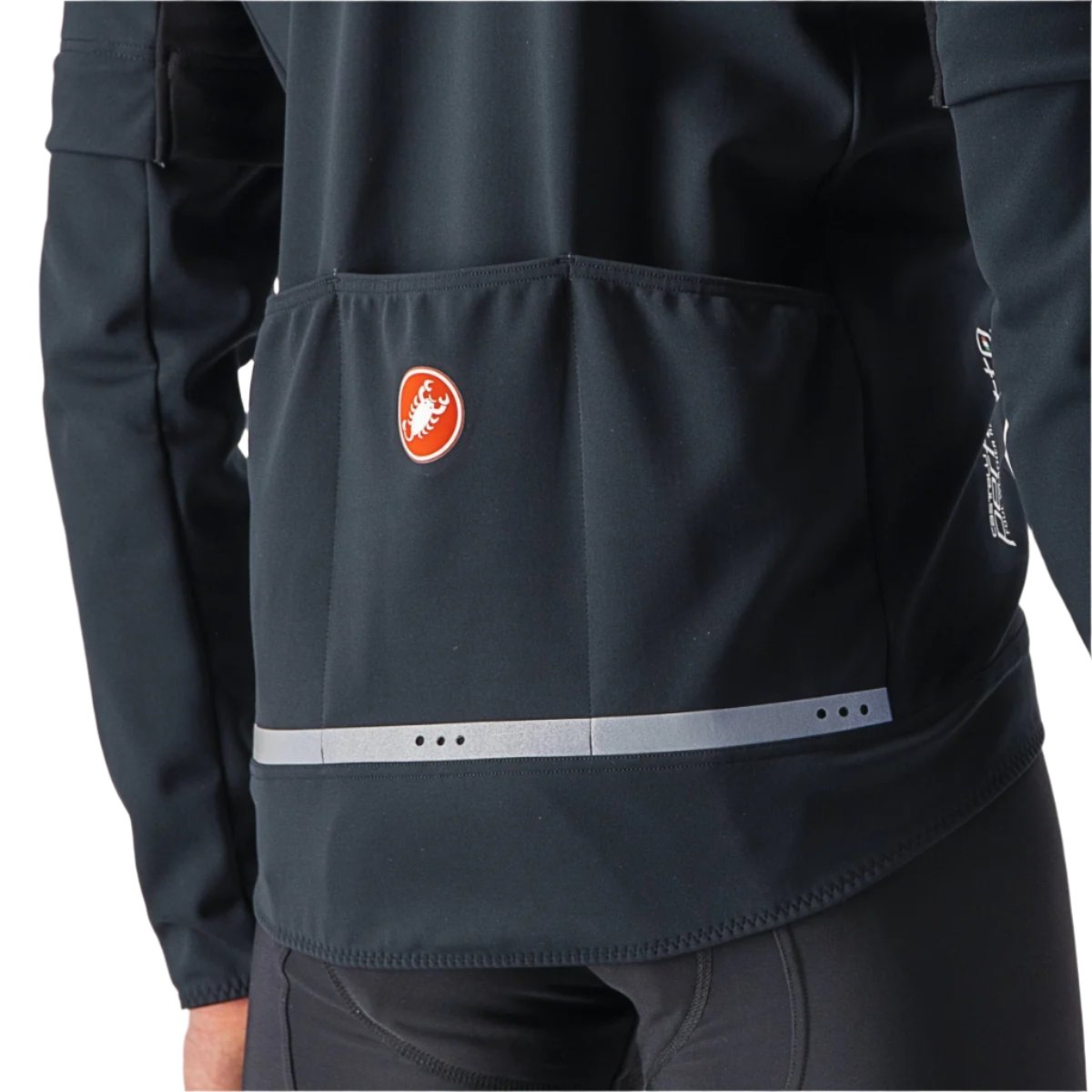 CASTELLI PERFETTO RoS 2 CONVERTIBLE JACKET LIGHT BLACK/BLACK REFLEX BACK