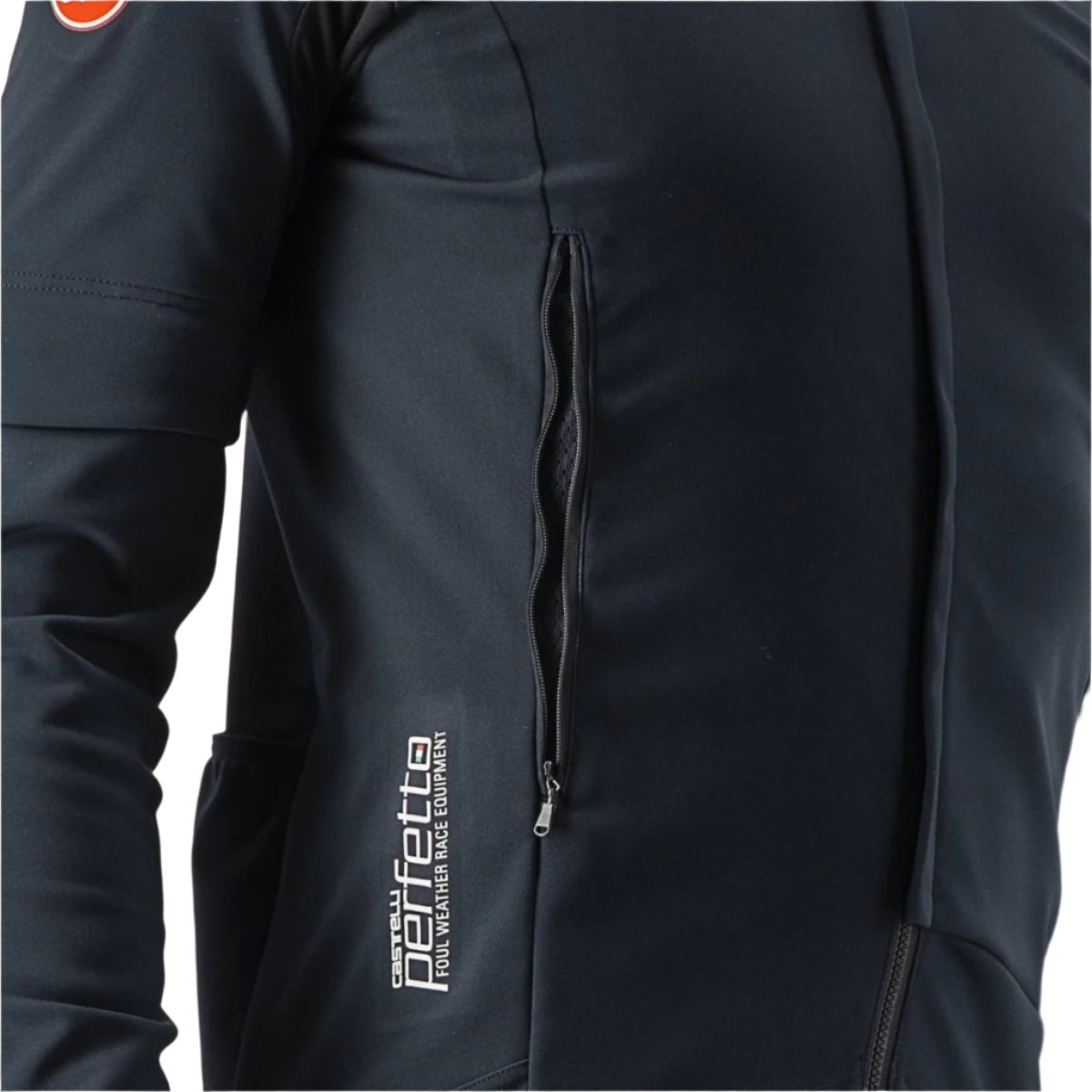 CASTELLI PERFETTO RoS 2 CONVERTIBLE JACKET LIGHT BLACK/BLACK REFLEX ZIPPER