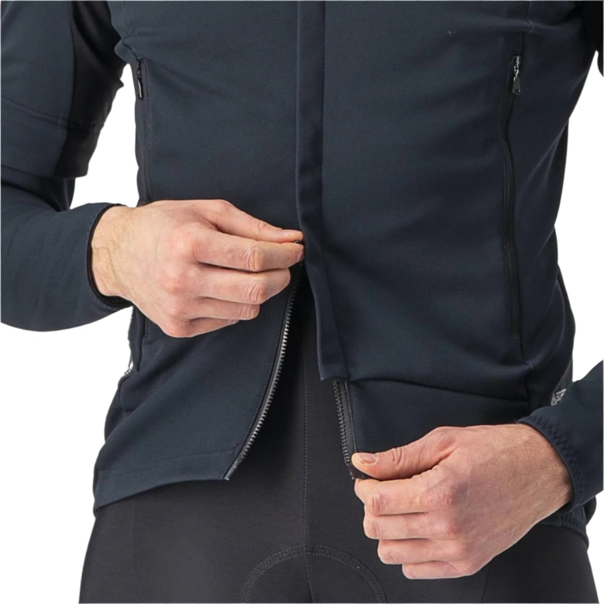CASTELLI PERFETTO RoS 2 CONVERTIBLE JACKET LIGHT BLACK/BLACK REFLEX ZIPPER