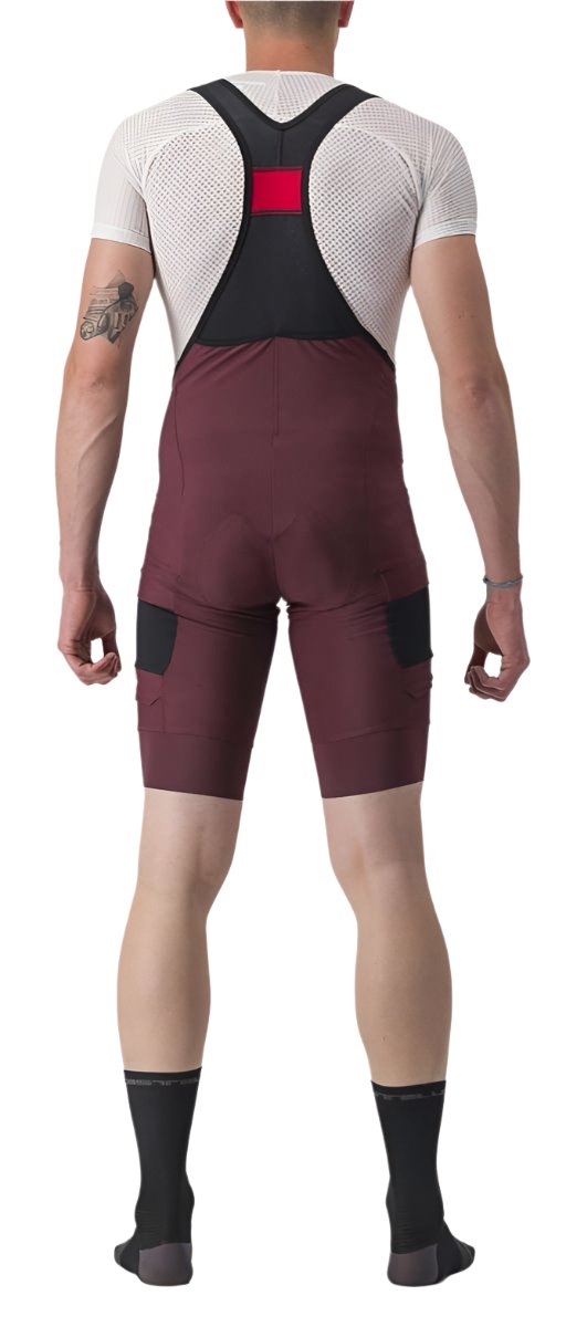 CASTELLI UNLIMITED CARGO BIBSHORT DEEP BORDEAUX BACK