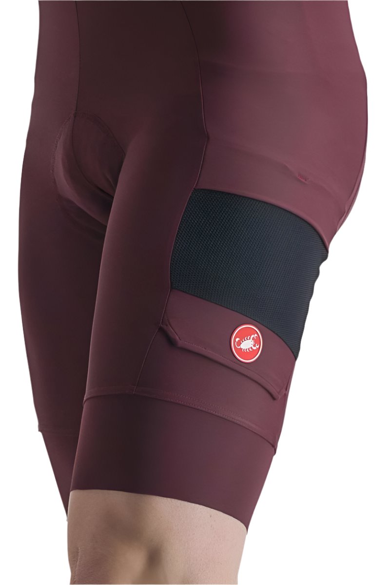 CASTELLI UNLIMITED CARGO BIBSHORT DEEP BORDEAUX SIDE