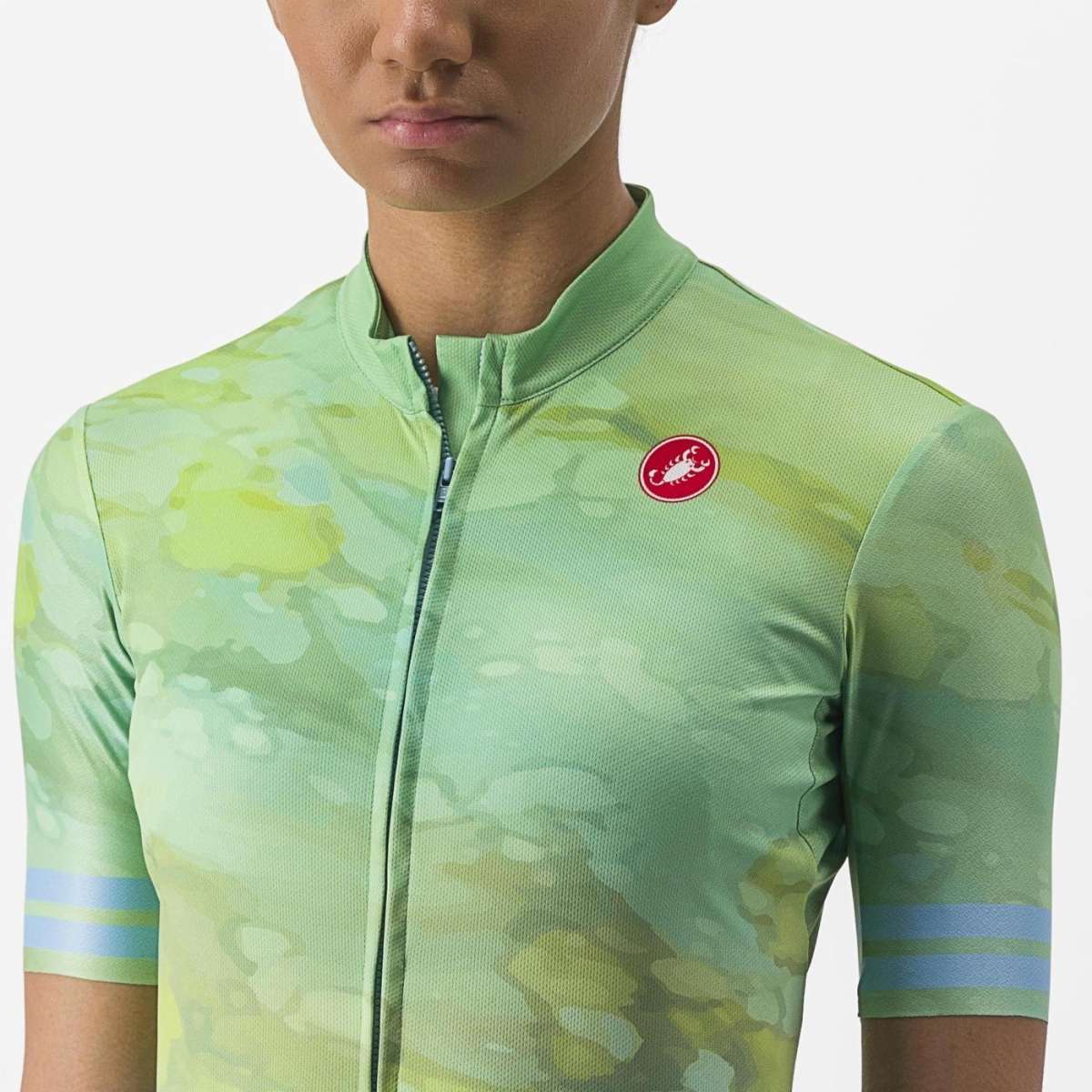 Castelli Marmo Womens Jersey Multicolor Baby Blue