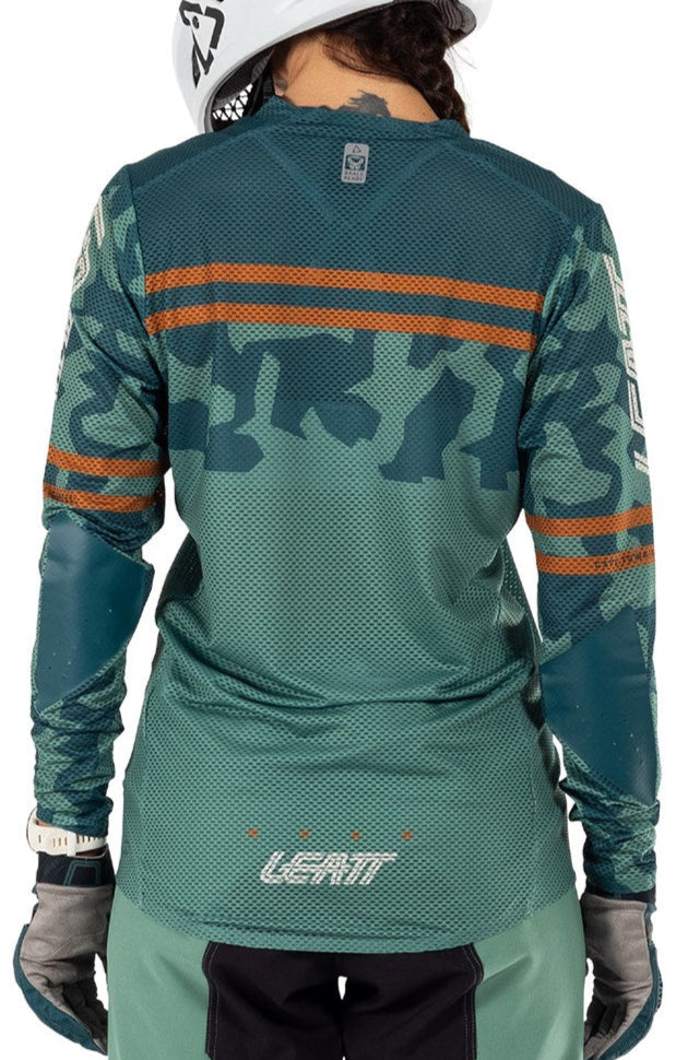 Leatt MTB Gravity 4.0 Women's Jersey Lagoon back
