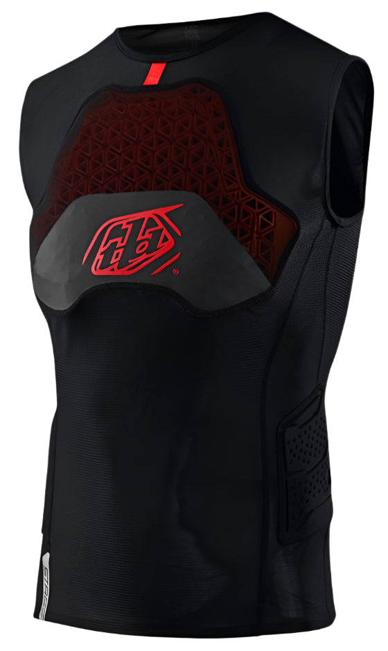 Troy Lee Designs STAGE GHOST D30 VEST BASELAYER BLACK SIDE FRONT