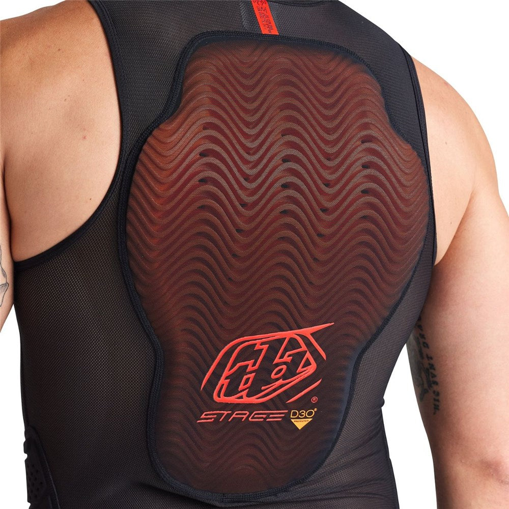 Troy Lee Designs STAGE GHOST D30 VEST BASELAYER BLACK BACK