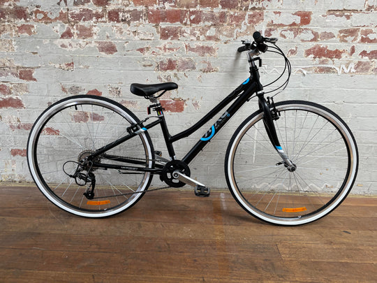 BYK E-620x9 9 Speed Kids Bike Black/Sky Blue (Low-Step Top Tube Frame)