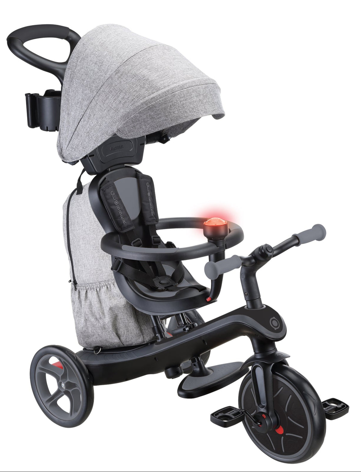 Globber EXPLORER Trike 4in1 DELUXE PLAY -Black/Grey