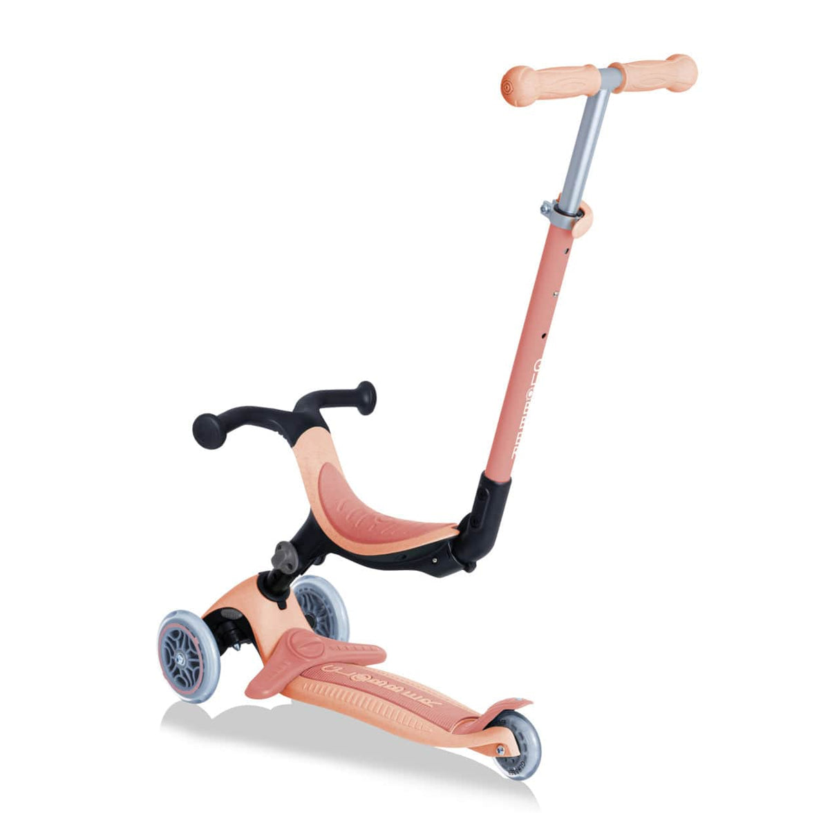 Globber ECOLOGIC GO UP Foldable Plus Convertible Scooter - Peach