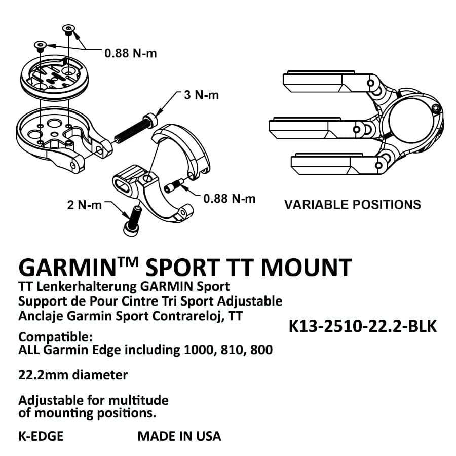 K-Edge TT Mount For Garmin