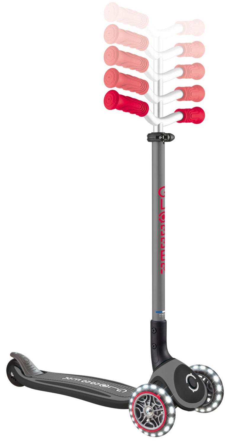 Globber Master with Lights Scooter - Black/Red