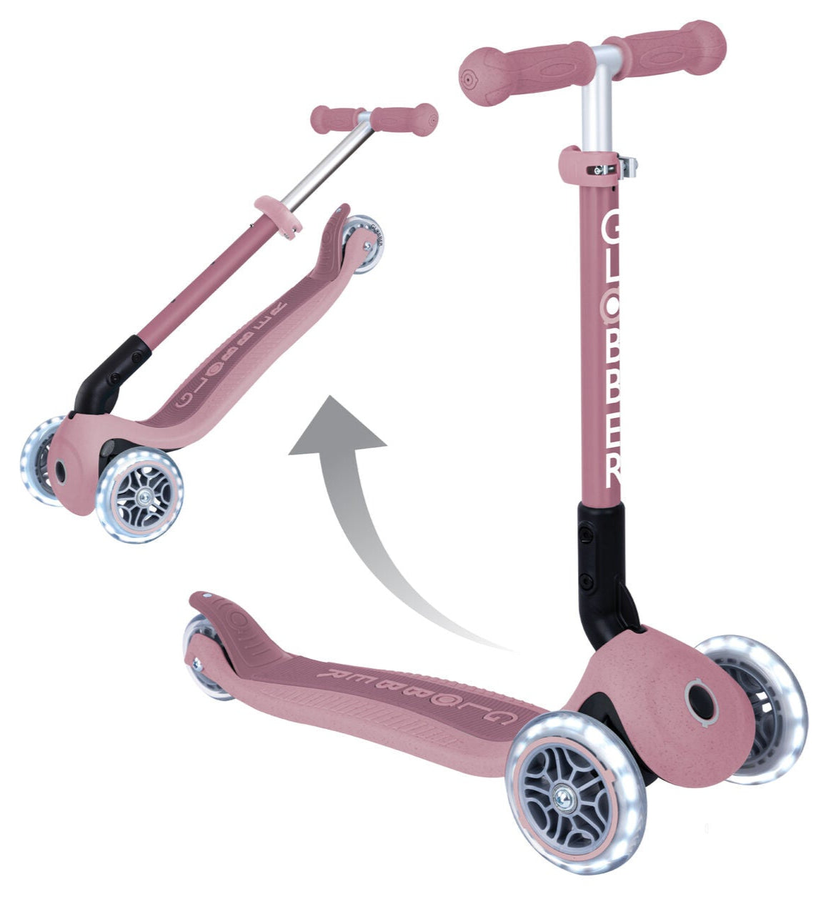 Globber ECOLOGIC JUNIOR Foldable Scooter With Lights