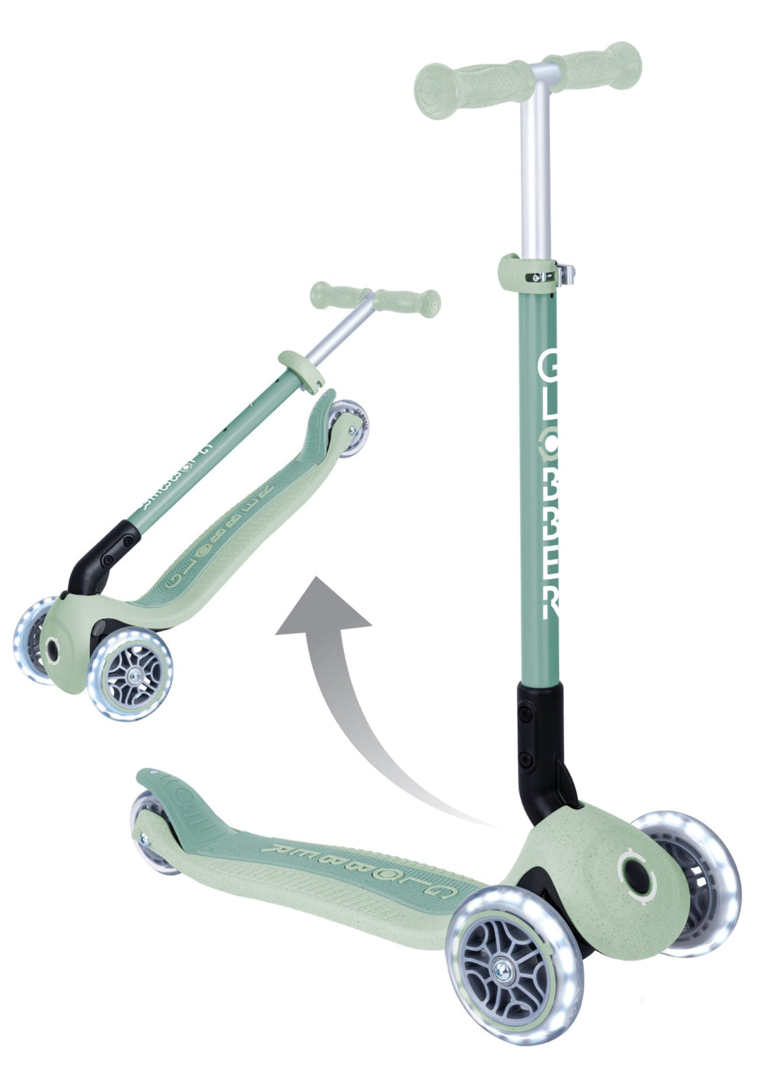 Globber ECOLOGIC PRIMO Foldable Scooter with Lights