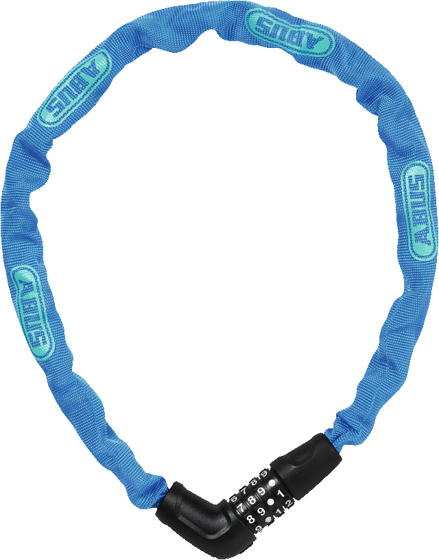ABUS STEEL-O-CHAIN COMBO 5805 75CM X 5MM Blue Chain Lock
