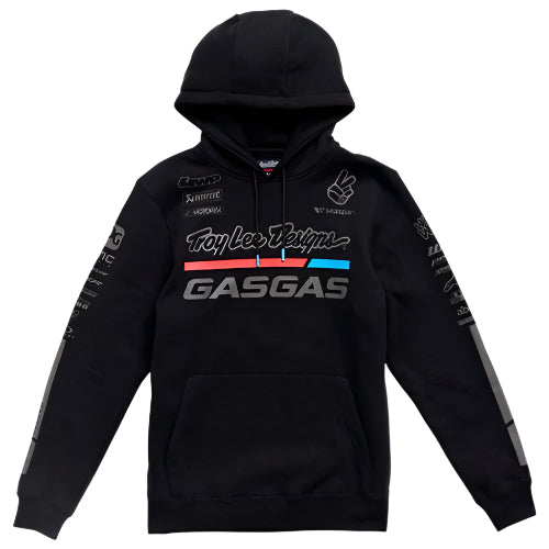 TROY LEE DESIGNS 24 GASGAS HOODIE BLACK FRONT