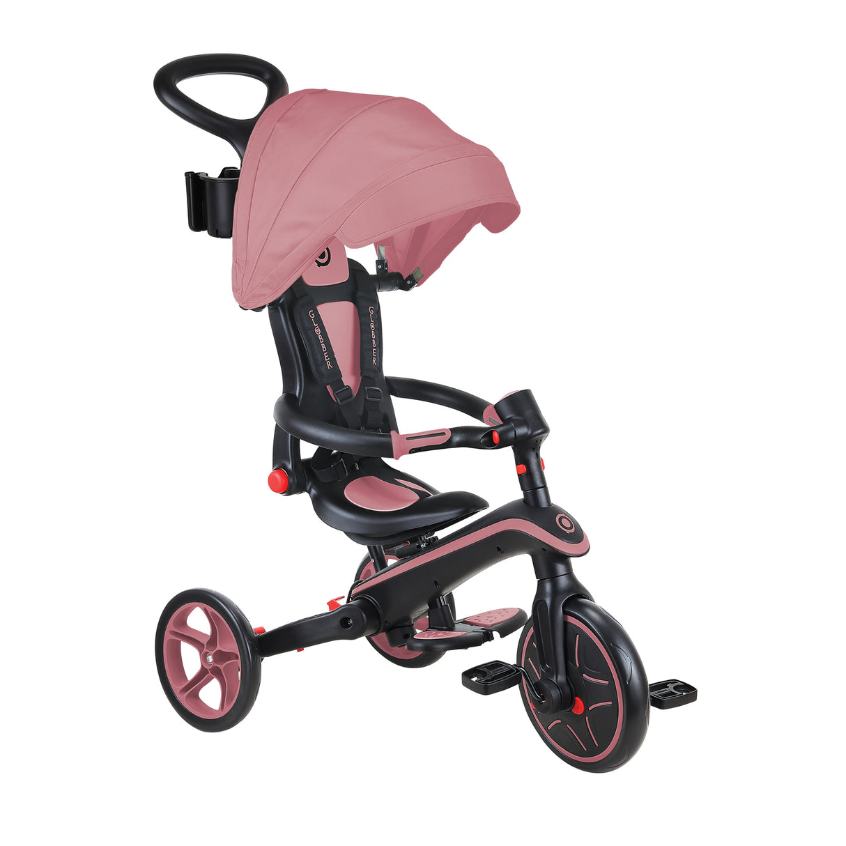 Globber EXPLORER 4in1 Foldable Trike - Deep Pastel Pink