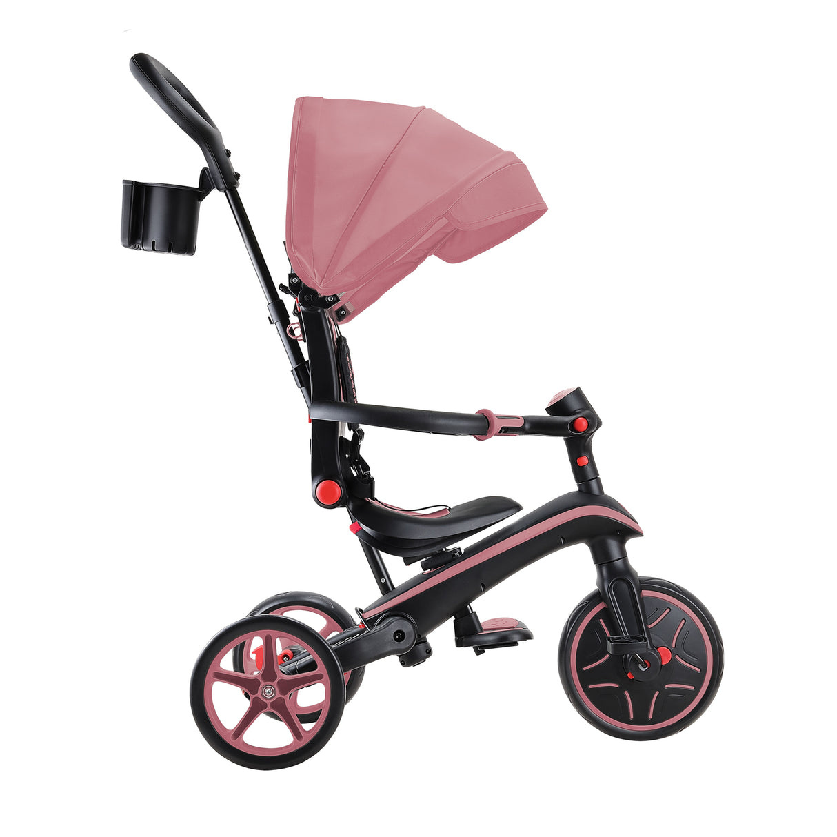Globber EXPLORER 4in1 Foldable Trike - Deep Pastel Pink