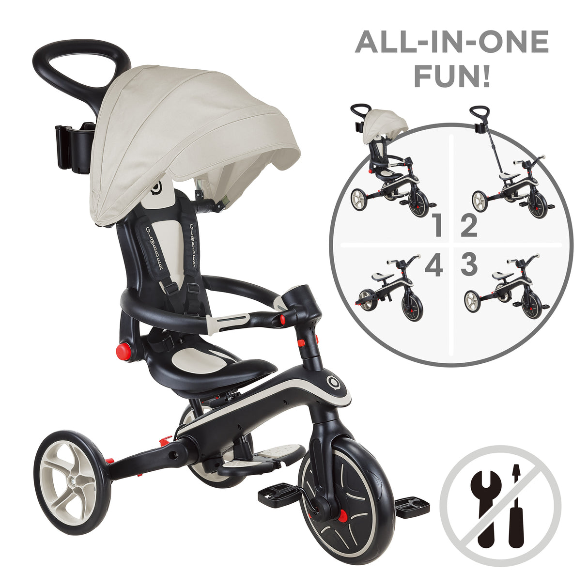 Globber EXPLORER Trike 4in1 FOLDABLE