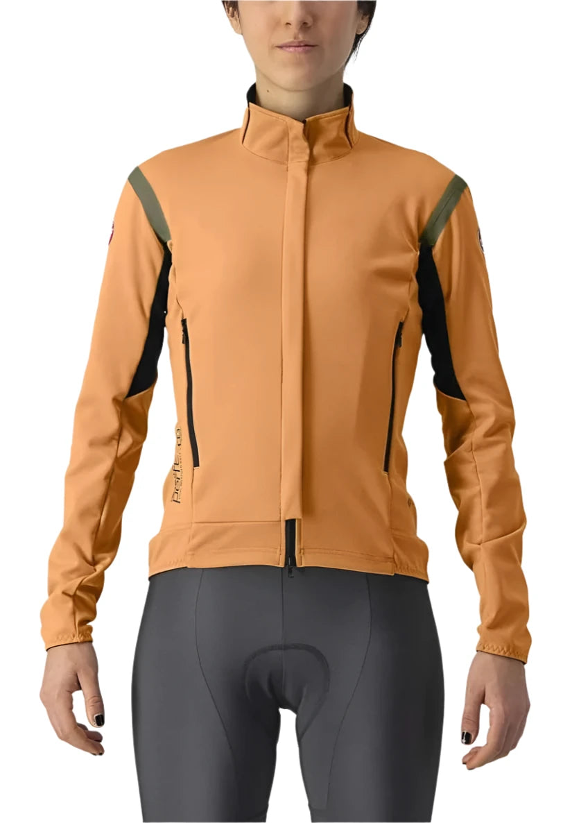 CASTELLI PERFETTO RoS 2 WOMENS JACKET MELON/MILITARY GREEN FRONT