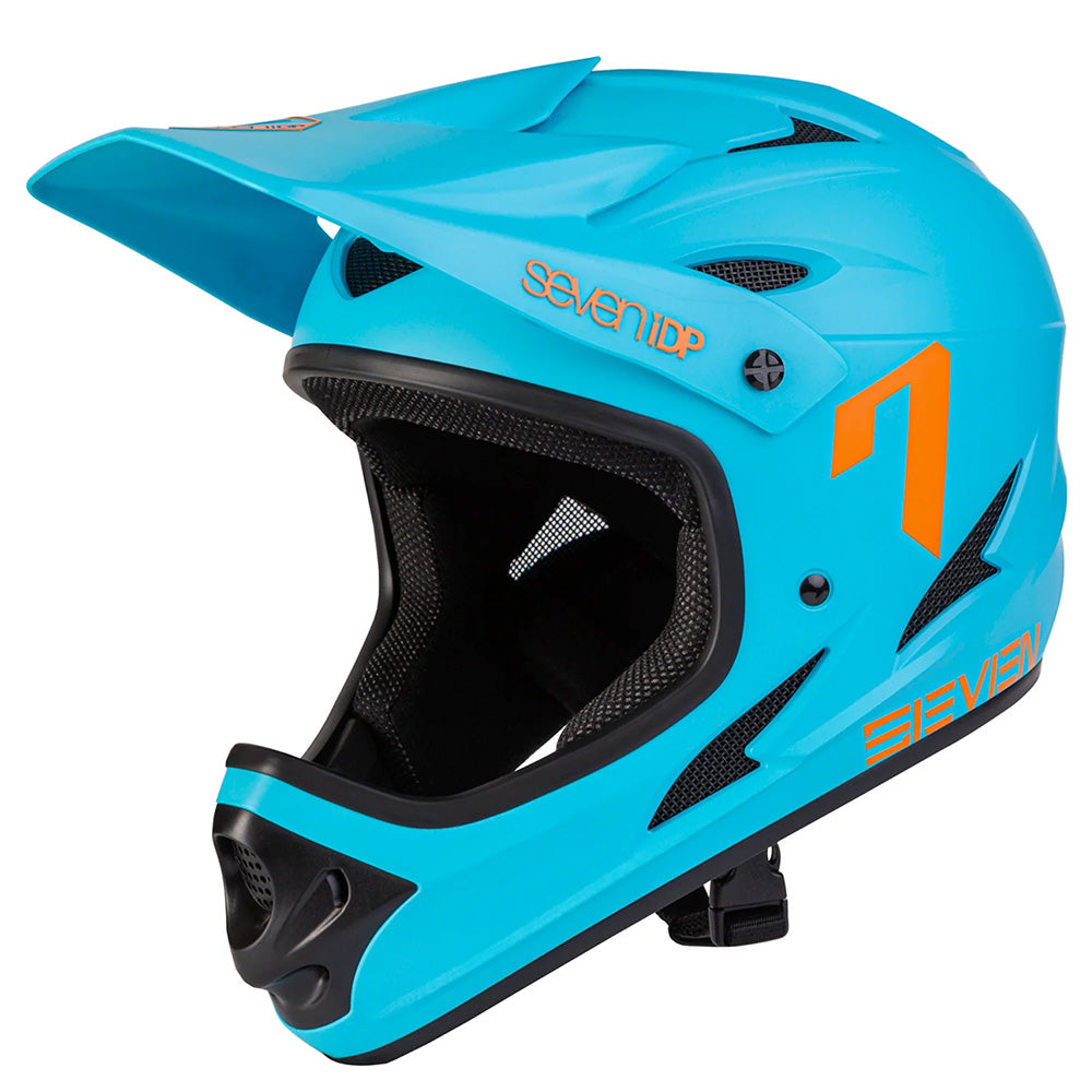 7IDP M1 HELMET - LIGHT BLUE/ORANGE