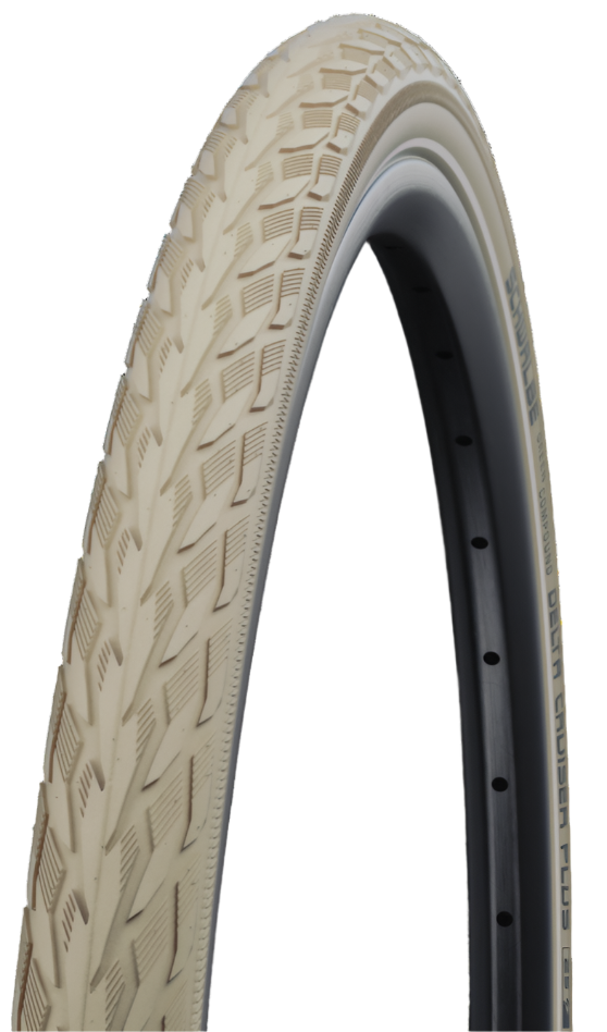 Schwalbe Delta Cruiser Plus 700 x 35C Puncture Protection Guard Reflective Creme Tyre
