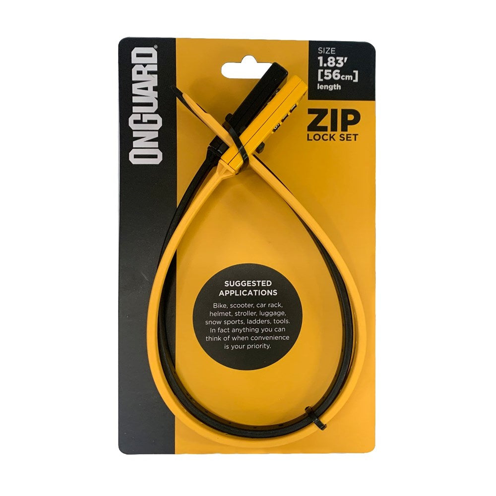 OnGuard Zip Lock Combo Lock 56cm Twin Pack