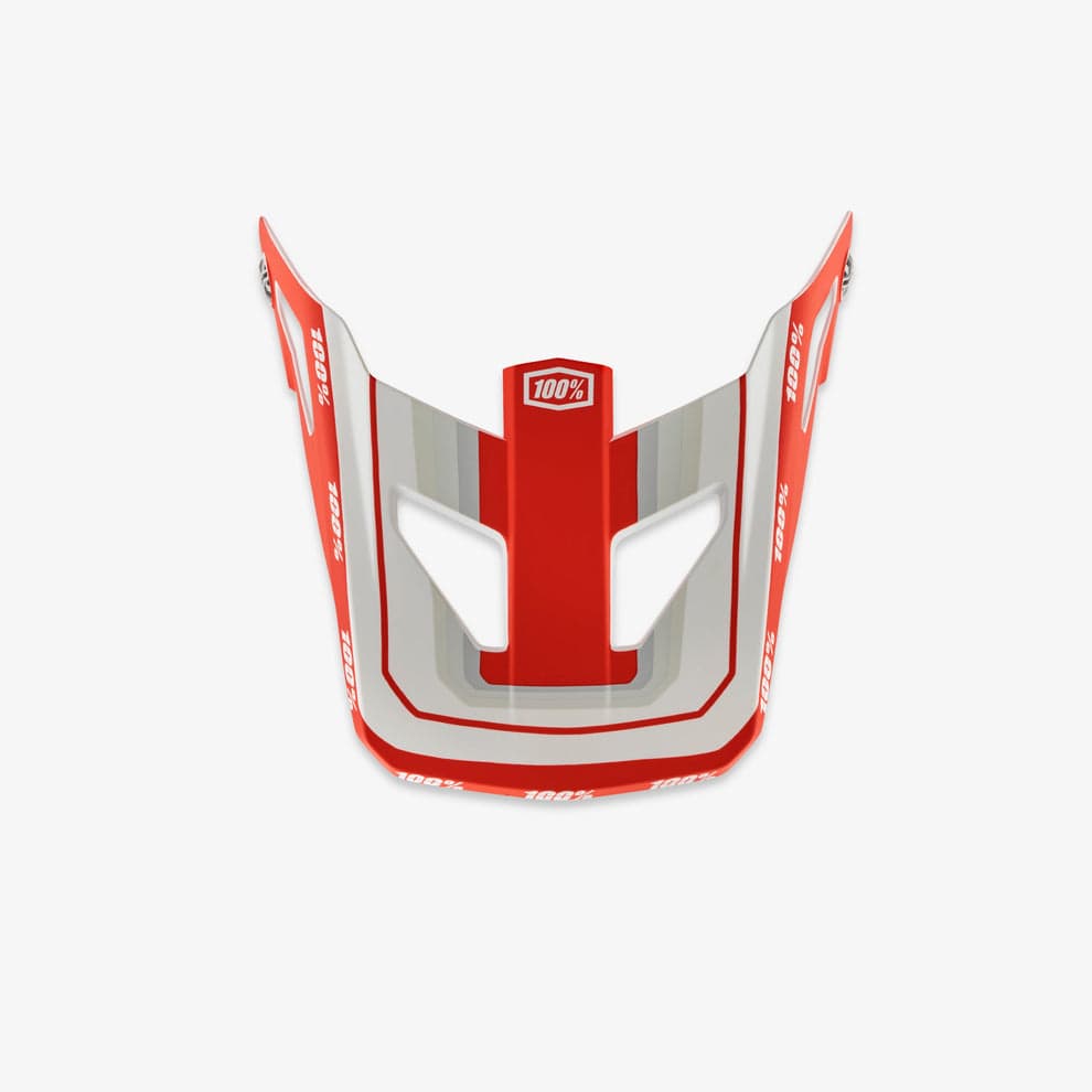 100 Percent STATUS Repl Visor Youth Topenga Red/White