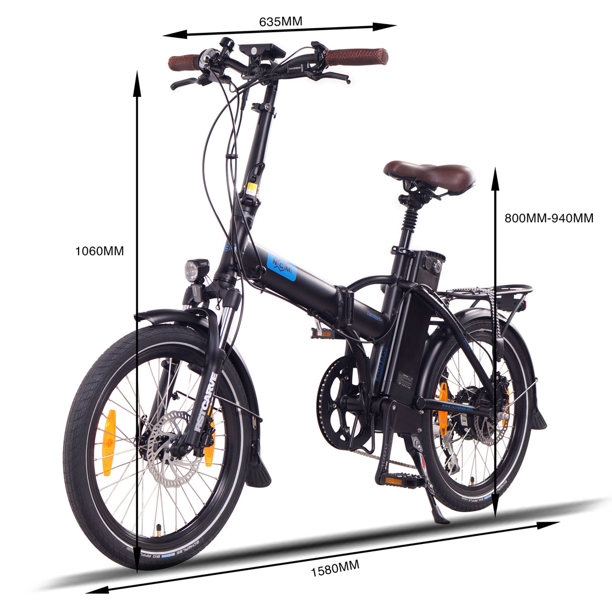 NCM London Plus 250W 36V 19Ah 684Wh Folding Electric Bike
