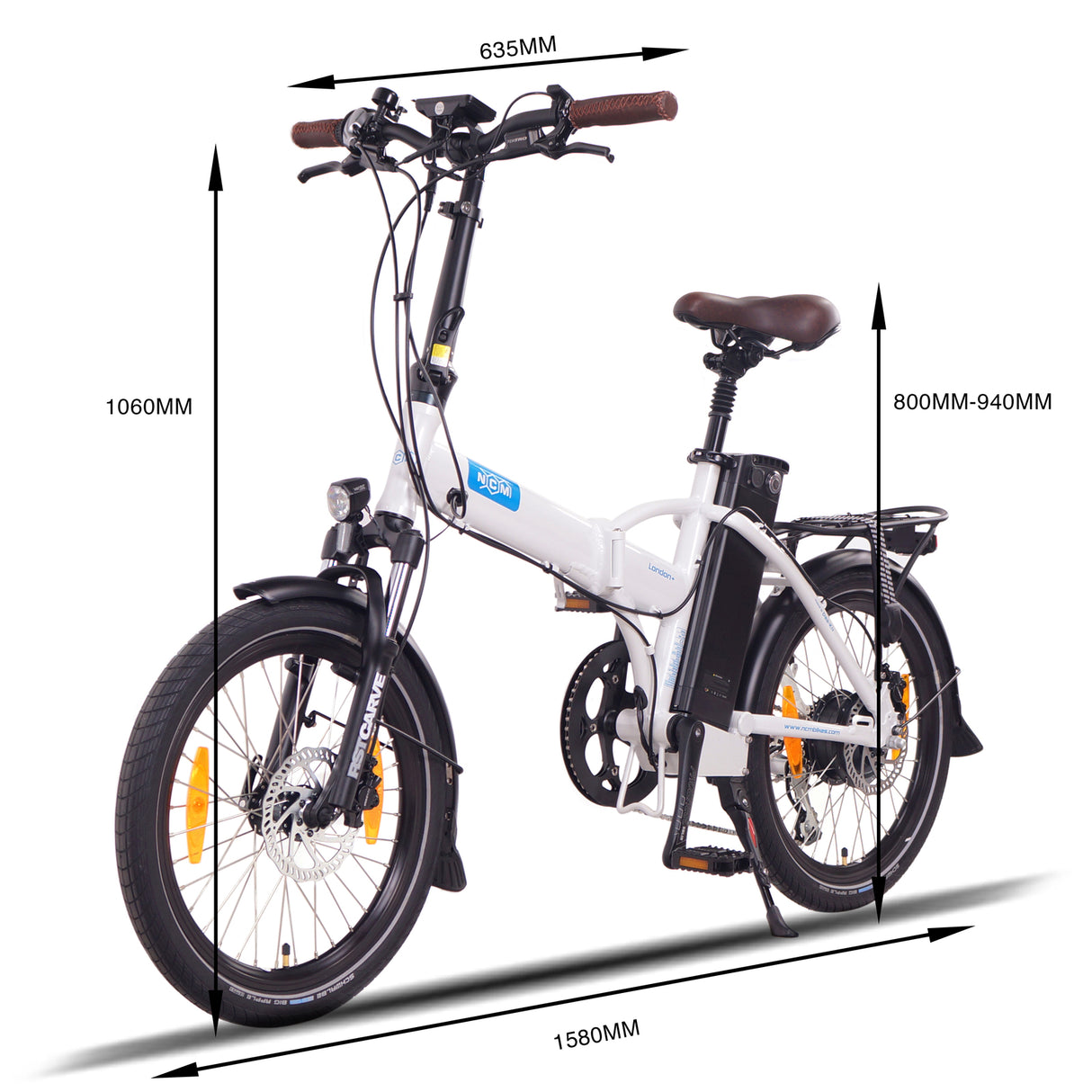 NCM London Plus 250W 36V 19Ah 684Wh Folding Electric Bike