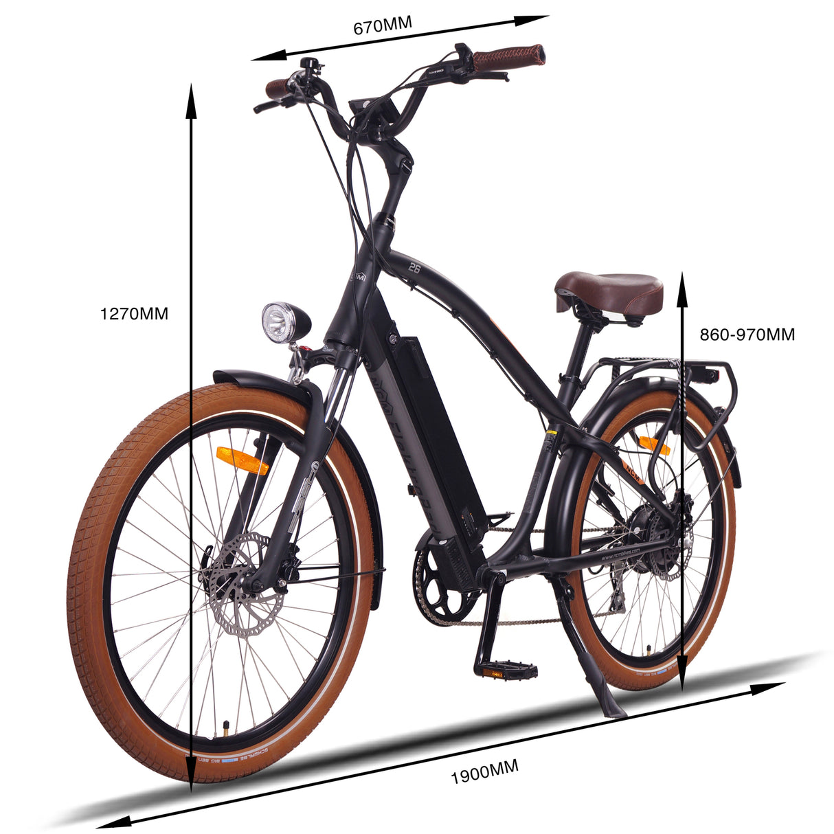 NCM Miami 48V 16Ah 768Wh 26" Cruiser Electric Bike