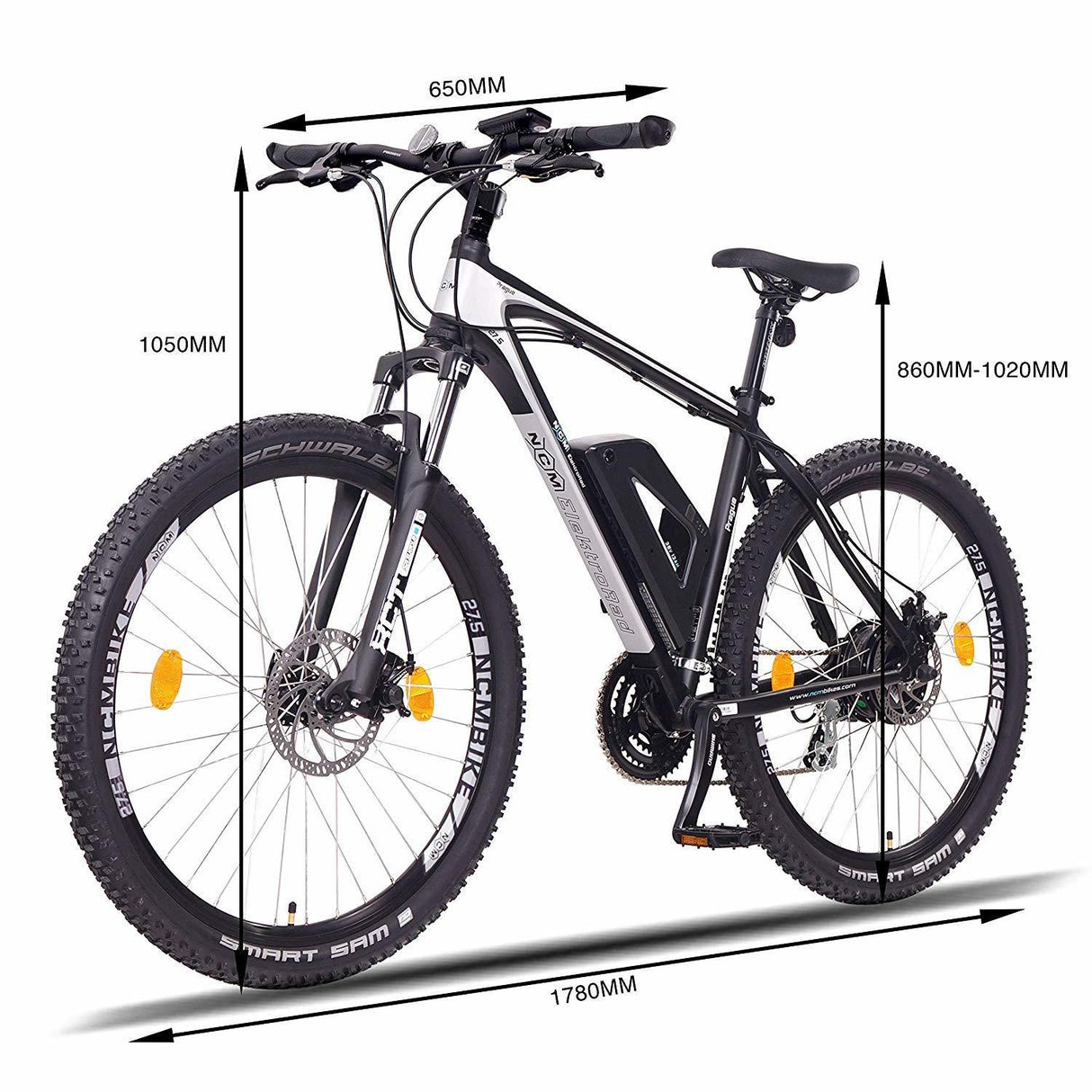 NCM Prague Electric Mountain Bike 27.5 - Black