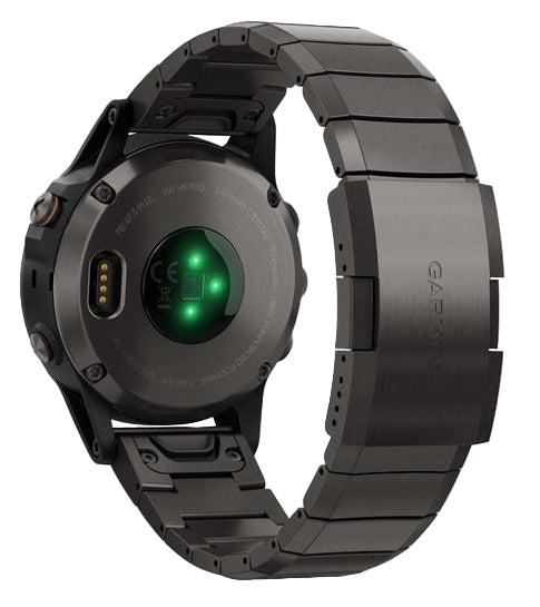 Garmin Fenix 5 Plus Sapphire Carbon Gray DLC Titanium Watch w/ Titanium Band