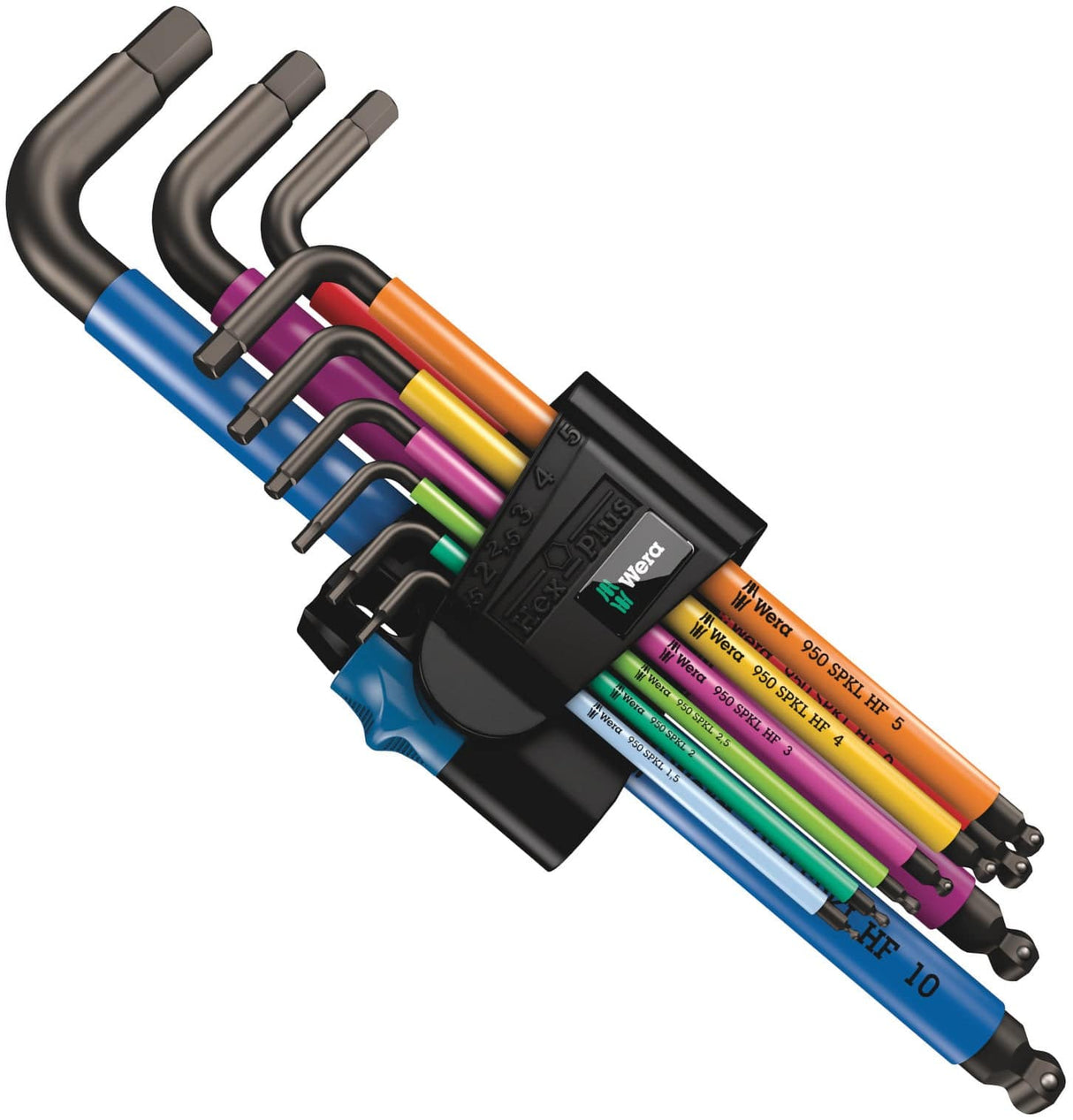 Wera 950/9 Hex-Plus Multicolour 1 L-Key Set w/Holding Function
