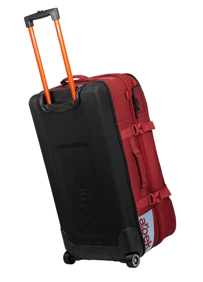Albek Long Haul Checked Travel Bag Burgundy