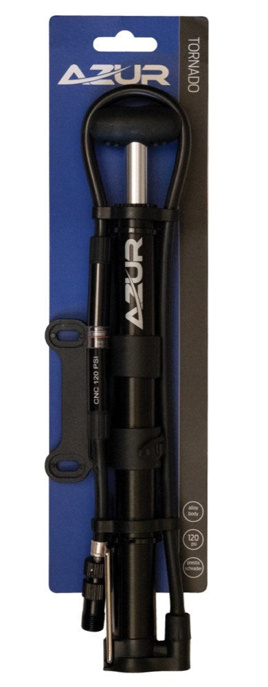 Azur Mini Pump Tornado Black Presta And Schrader Compatible