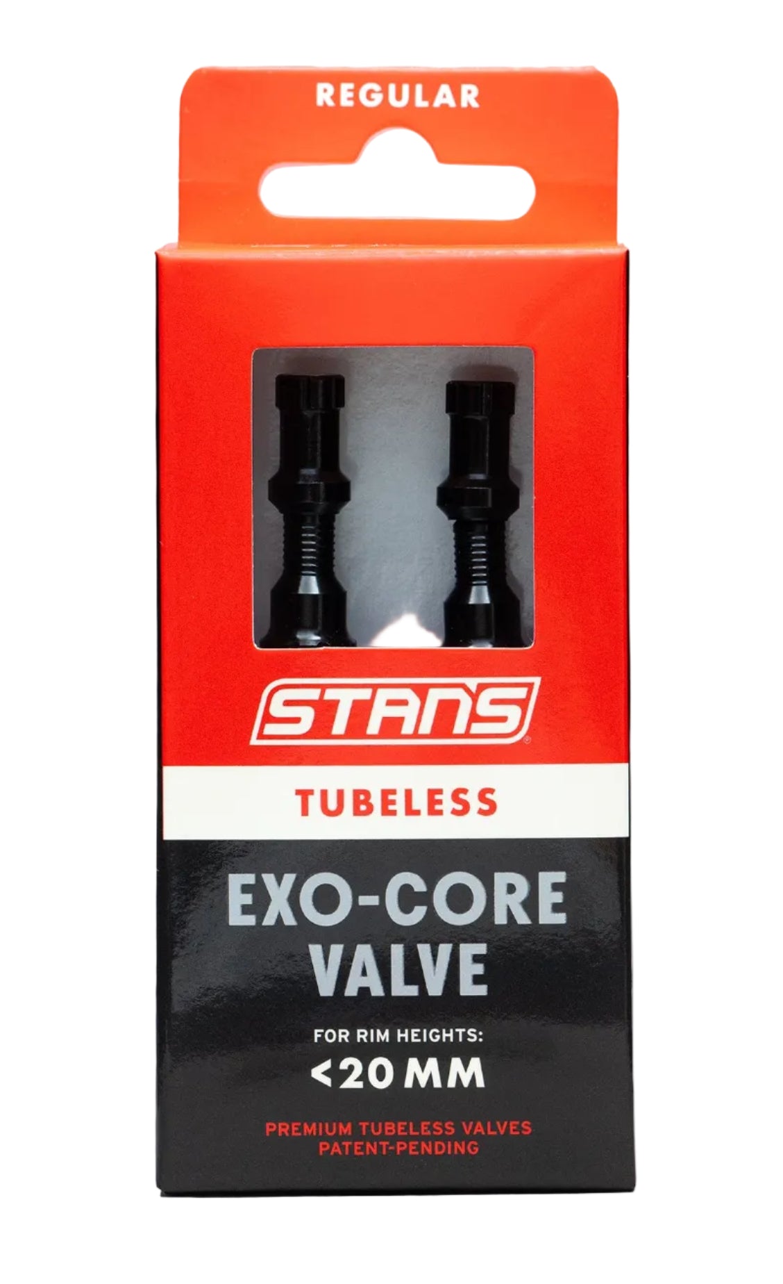 Stans No Tubes Exo-Core Tubeless Valve Pair Regular Black
