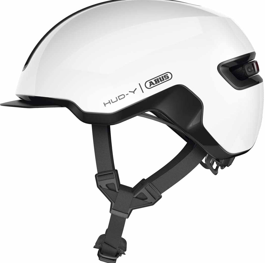 Abus HUD-Y Shiny White Helmet