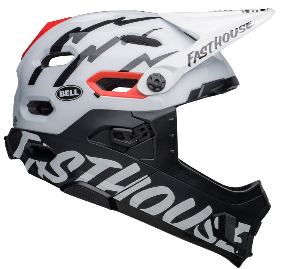 Bell Super DH Spherical MIPS Helmet Black/White Fasthouse Large - Clearance