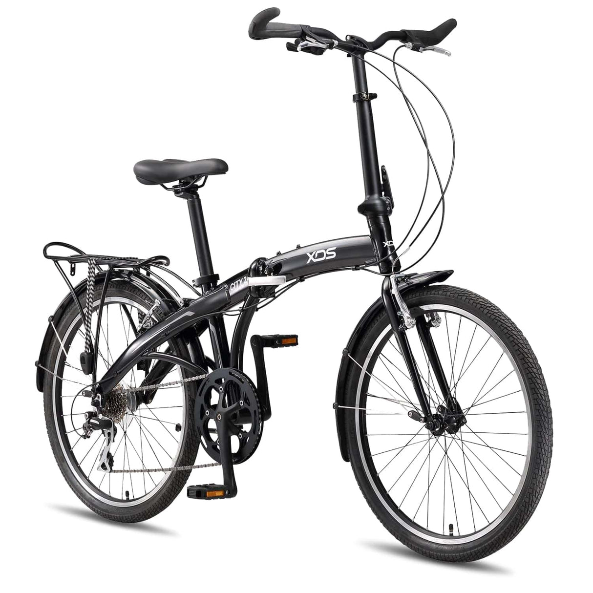 XDS City 24" Folding Bike Pearl Black
