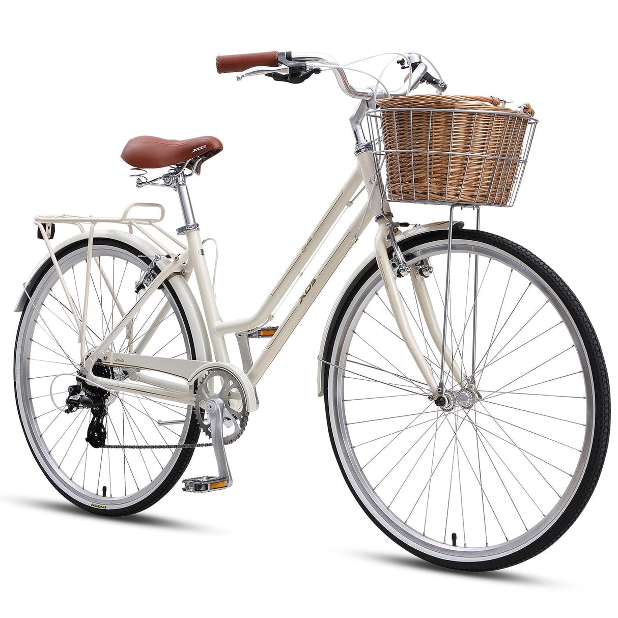 XDS Loretta 700c x 19" Ladies 8 Speed Vintage Bike Ivory