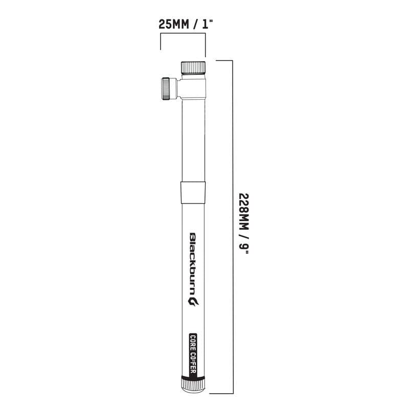 Blackburn Core CO2'Fer Mini Hand Pump (Presta) Pewter