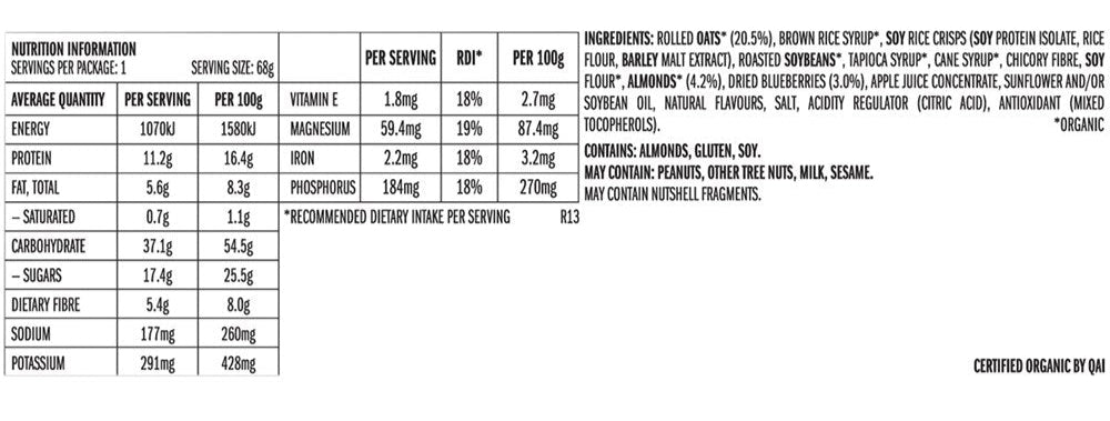 CLIF Energy Bar - Blueberry Almond Crisp