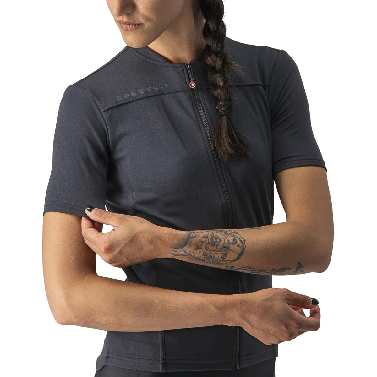 Castelli Anima 3 Womens Jersey Light Black-Red