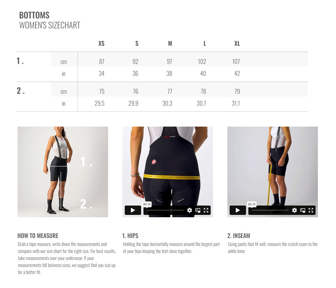 Castelli Entrata Womens Bibtight Black