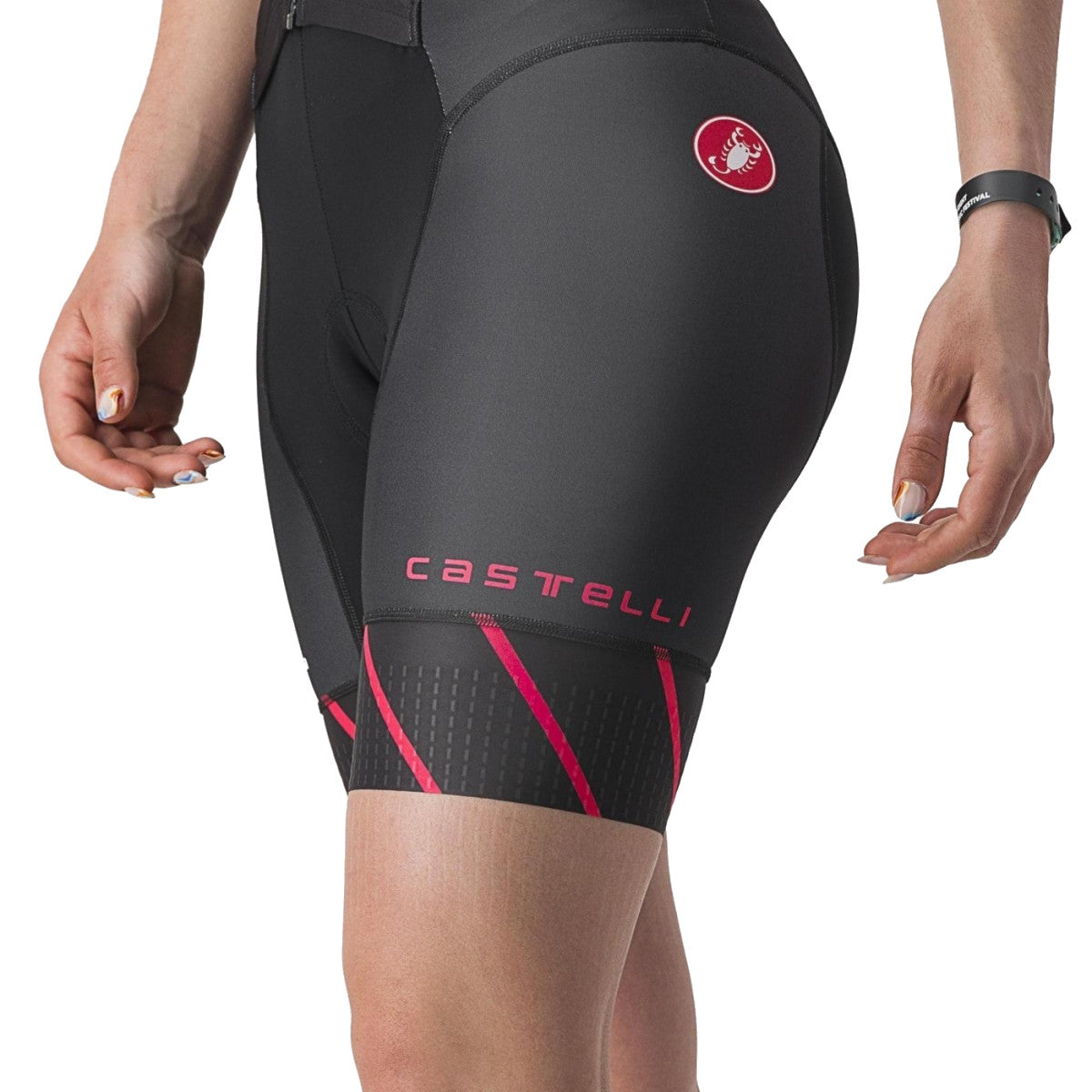 Castelli Free Sanremo 2 Womens Triathlon Suit Black-Hibiscus