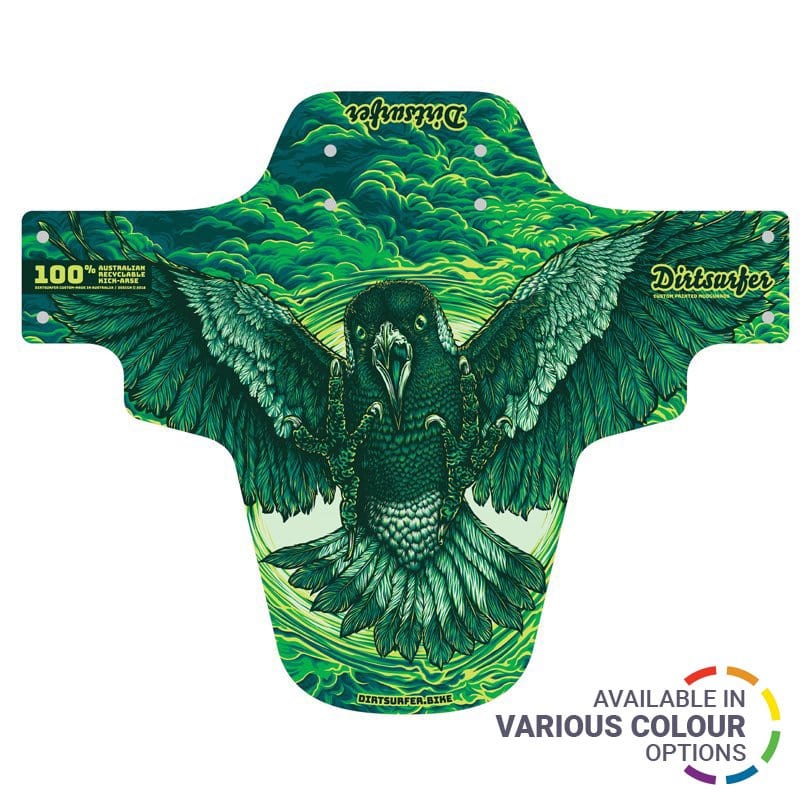 Dirtsurfer Mudguard - Swooping Magpie Green