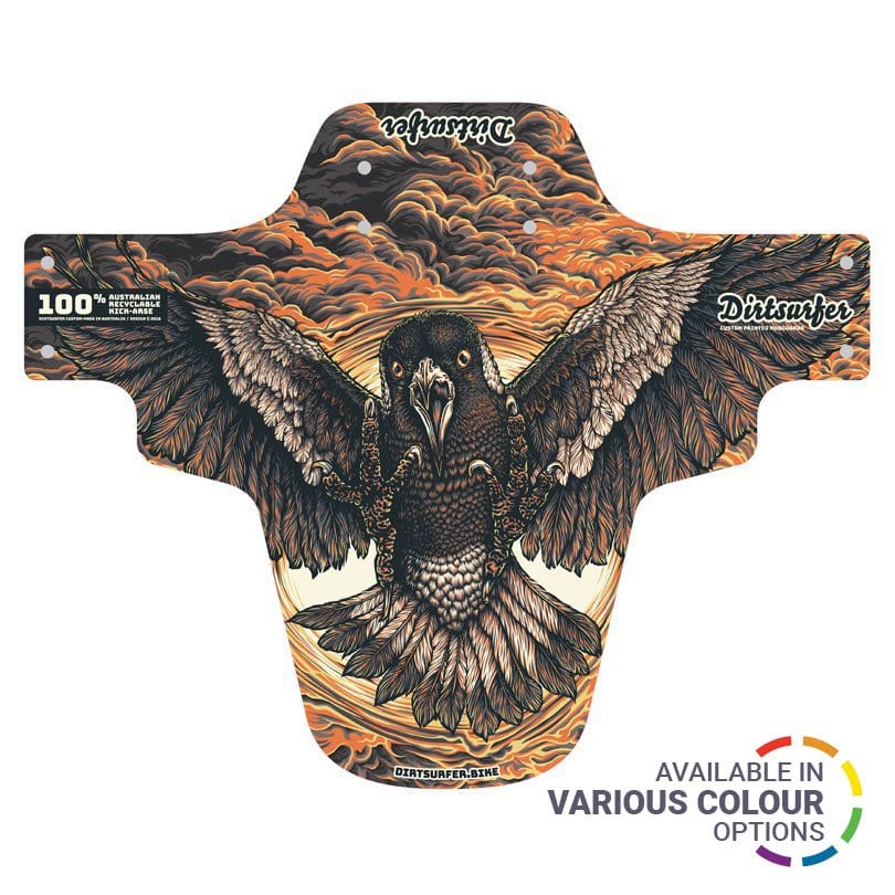 Dirtsurfer Mudguard - Swooping Magpie Orange