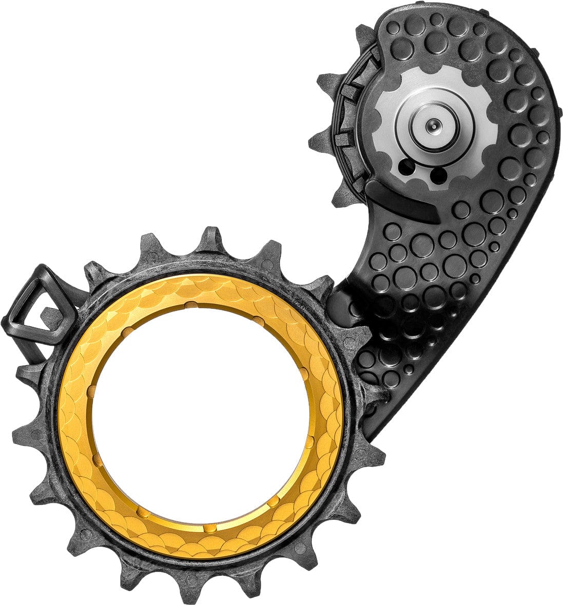 absoluteBLACK Oversized Derailleur Cage for Shimano R9200 12sp Gold