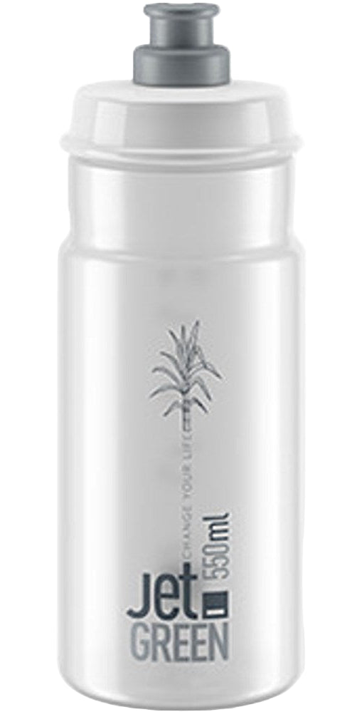 Elite Jet Water Bottle Green Clear Gray Logo